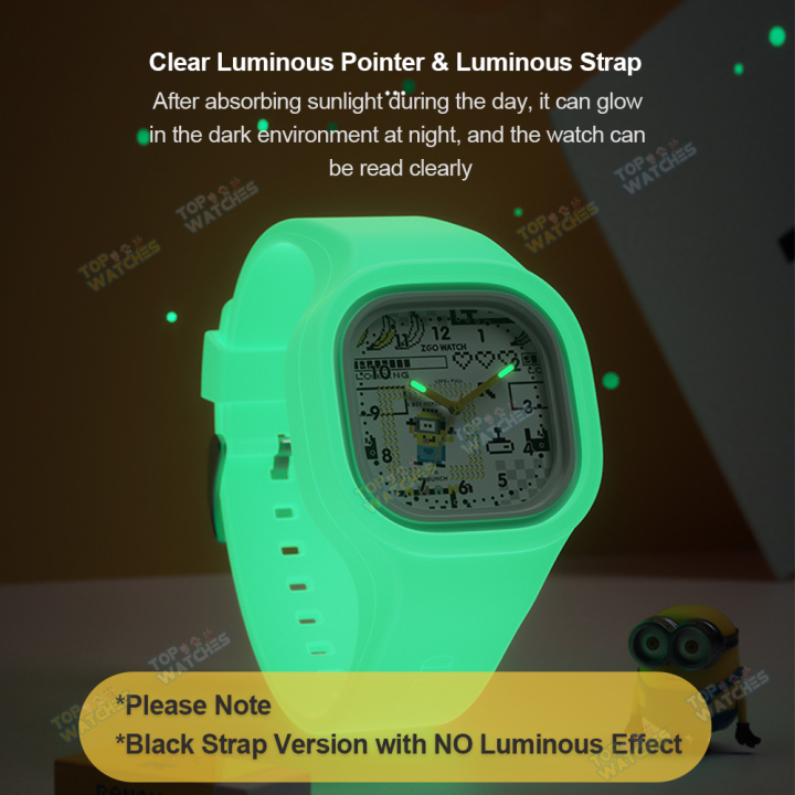 100-ของแท้-minions-นาฬิกาสำหรับเด็กผู้หญิงนาฬิกากันน้ำนาฬิกาควอตซ์สำหรับเด็กนาฬิกาข้อมือเด็ก-clear-luminous-scratch-resistant-8877