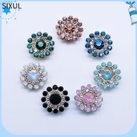 SIXUL 10PCS 14mm DIY ก้นเหล็ก ที่เป็นประกาย ปุ่ม Rhinestone ตกแต่งเสื้อผ้า เครื่องประดับหมวก หินแก้วคริสตัล