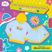 THE SCREAM EXTRACTOR HOODIE SET เซ็ตเสื้อฮู้ดและกางเกงขาสั้นลาย MONSTER, INC.