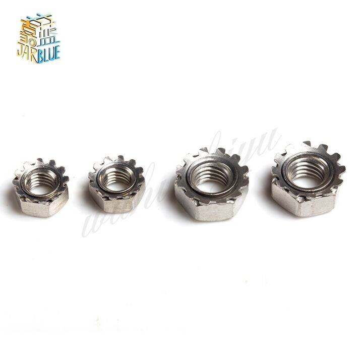 cw-10-20-50pcs-m3-m4-m5-m6-m8-k-type-lock-nut-nickel-plated-keps-nuts-toothed-hex