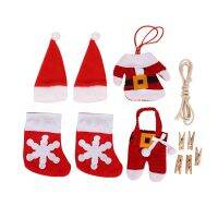 A Set Of Christmas Clothes Fireplace Decoration, Christmas DIY Pull Flag