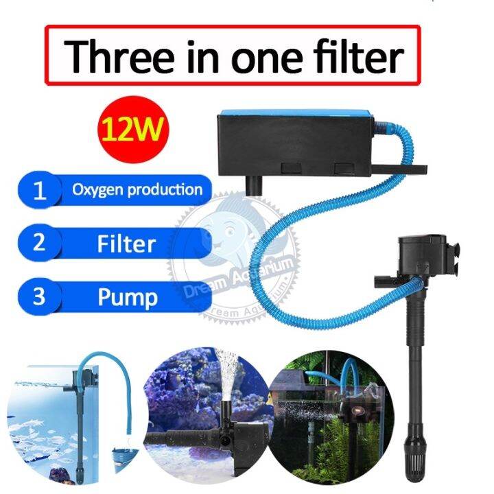 Aquarium 3 in 1 Top Overhead Filter 12W For 1020 Gallons Pump Cycle