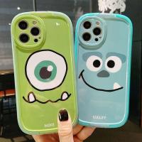 Monsters Inc ดิสนีย์ไมค์,มาพร้อมกับขาตั้งโทรศัพท์เคสสำหรับไอโฟน13 12 11 Pro Max XR XS MAX X ฝาหลัง