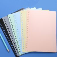 6 Sheets A4 A5 B5 Loose-leaf Book Cover Colorful Notebook Case PP Waterproof Notebook Shell DIY Planner Accessories Note Books Pads