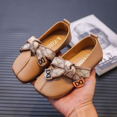 Baby Girl Shoes Bow-knot Girls Casual Flats Soft Leather Shoes for Kids Children Footwear Toddlers Mary Janes 2023 Brand New