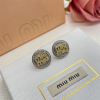 MIU MIU ต่างหูสำหรับผู้หญิงคุณภาพสูง925สร้อยคอโช้คเกอร์12ราศีต่างหูสตั๊ดแฟชั่นพร้อมกล่องของขวัญ