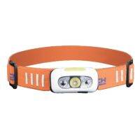 ?สินค้าขายดี? [สีส้ม] HS1R  MOTION SENSOR LED HEADLAMP ไฟฉายคาดหัวน้ำหนักเบาเพียง 43G สว่างมากถึง 200 LUMENS