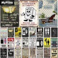 Bathroom Vintage Metal Sign Toilet Tin Sign Fun Decoration Plaque Home Wall Decor Bar Sign Home Decor Poster Drop Shipping