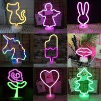 Neon Signs LED Moon Flamingo Pineappl Colorful Pink Led Light for Bedroom Decoration Neon Sign Wallpaper Christmas Neon Bulb Night Lights