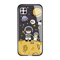 UCUC แก้วเคสโทรศัพท์ Huawei Nova 7i เคสโทรศัพท์เด็กผู้หญิงการ์ตูนแมวหมีเปลือย NASA Galaxy Glossy กระจกเทมเปอร์กลับนุ่มขอบเคสใส่โทรศัพท์