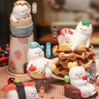 Cute Anime Figure Gift Surprise Box Original Pop Mart ViViCat Gourmet Series Blind Box Toys Model Confirm Style