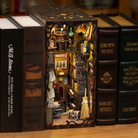CUTEBEE DIY Book Nook Miniature House Dollhouse Booknook Touch Light รุ่นอาคารของเล่นสำหรับตกแต่งของขวัญ Magic เภสัชกร