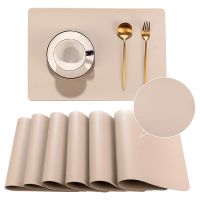 【CC】✔☽  Placemats Leather  Resistant Table Mats Wipeable for Dinner