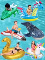 ∈ Aerated ride Swim ring duck swimming turtle shark adult children floating photo props