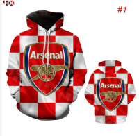 3D HOODIE-  XZX180305   Arsenal f.c All Over Printed 3D Hoodie 13