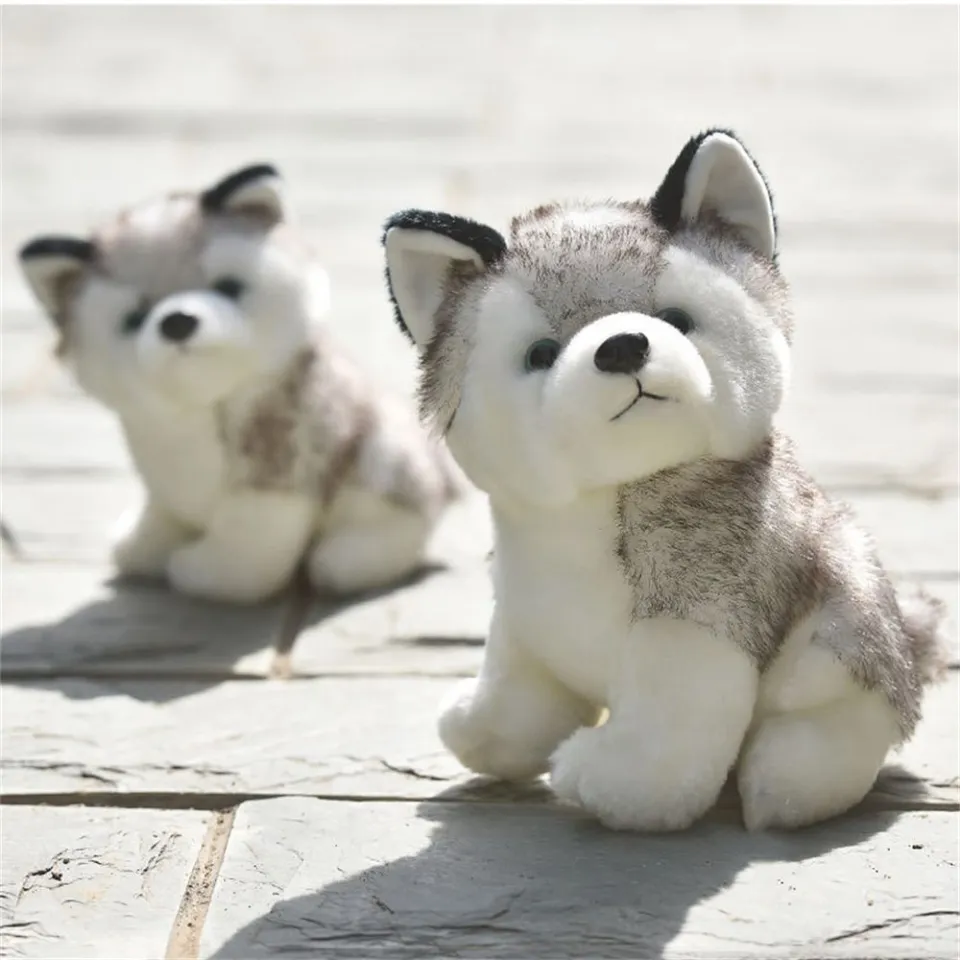 stuffed husky dog toy