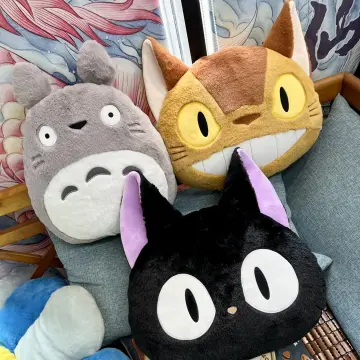 Studio Ghibli Pillow Cushion 3 Styles: Totoro, Jiji Cat, Cat Bus