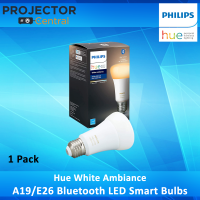 Philips Hue White Ambiance A19/E26 LED Smart Bulb, Bluetooth &amp; Zigbee compatible (Hue Hub Optional),Works with Alexa &amp; Google Assistant