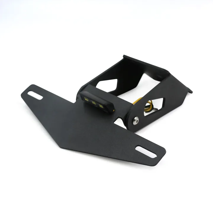 Motorcycle License Plate Holder Bracket With LED Light Tail Tidy
