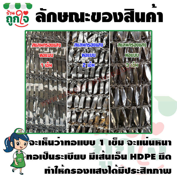 สแลนกันแดด-สแลนบังแดด-50-ขนาด-2x5-เมตร-ทอ-1-เข็ม-ดีกว่า-2-เข็ม-3-เข็ม-วัสดุเกรด-aด-แข็งแรง-ทนทาน-ไม่ขาดง่าย-สแลนเขียว-สแลนกรองแสงใช้กันแดด