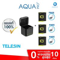 GoPro 10 / 9 Telesin Charger Box + Telesin Battery x 3 แท่นชาร์จ ที่ชาร์จ + แบตเตอร์รี่โกโปร x 3