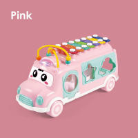 Baby Music Bus Toys Sorting Nesting Stacking Toys for Kid Color Shape Cognitive Education Knocking Instrument Toy