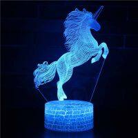 ✌ Horse Decoration Home Childrens Room Bedside Night Light Decoration Light Acrylic Board 4mm 6mm Custom Processing(Without Base)