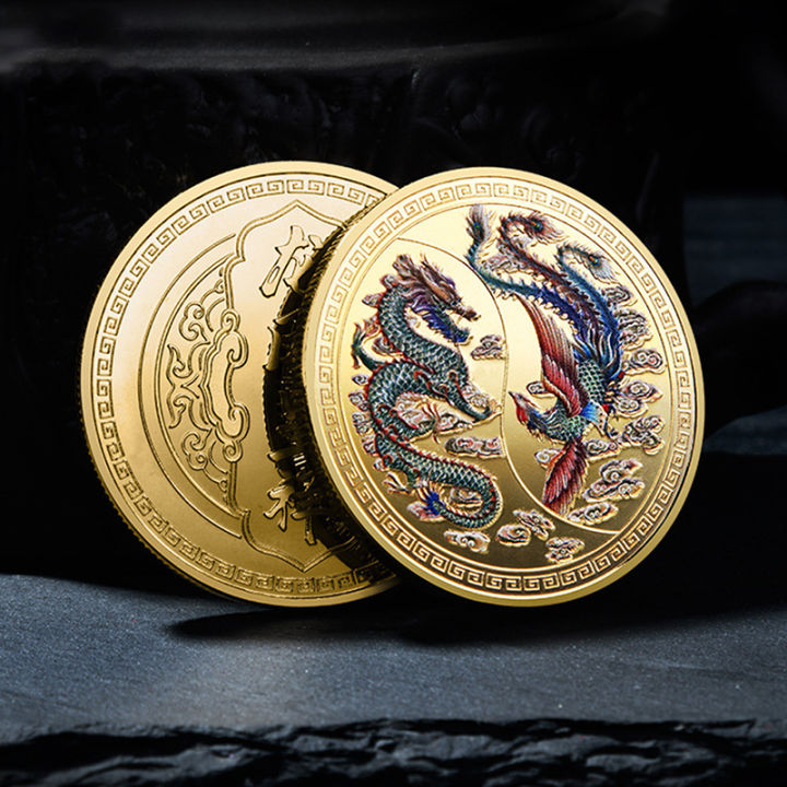 traditional-chinese-culture-dragon-and-phoenix-commemorative-coin-wedding-favors