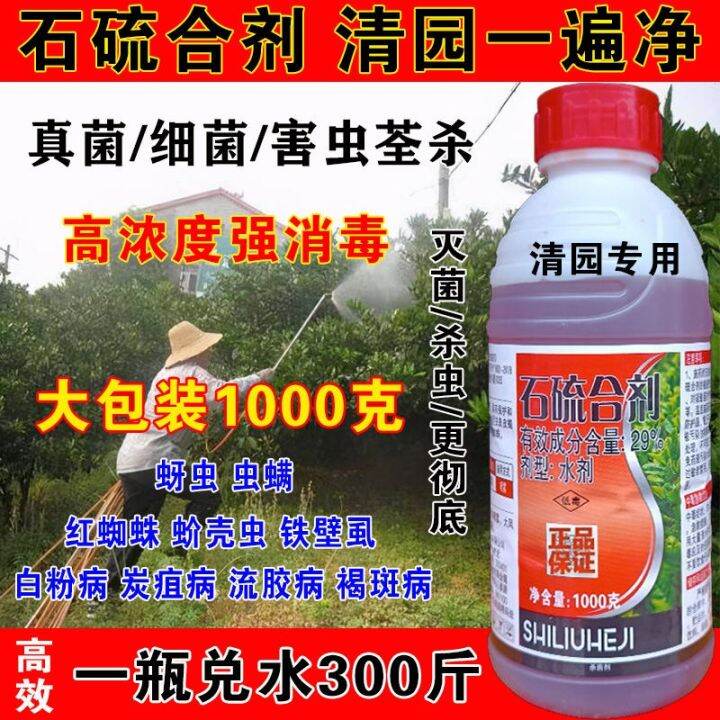 Stone sulfur mixture bactericidal insecticide fruit tree clearing
