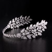 YCDZSWWL INS Style Full Cubic Zirconia Crystal Headband Bride Headpiece Diadem Ladies Crown Tiaras Wedding Hair Accessories