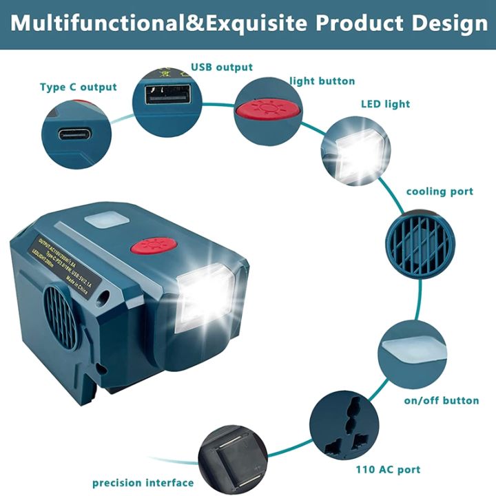 200w-portable-power-supply-inverter-dc-18v-to-ac-110v-modified-power-supply-inverter-sine-wave-power-inverter-for-makita-18v-battery