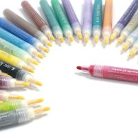 [HOT BYIIIXWKLOLJ 628]ปากกาอะคริลิคไม่มีกลิ่นน้ำปากกาทำเครื่องหมายสำหรับนักเรียนศิลปะปากกาสีน้ำเครื่องเขียน24สีดินสอสีน้ำ
