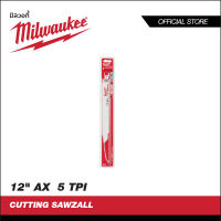 Milwaukee ใบเลื่อยซอว์ซอลตัดไม้ 12" AX 5 TPI รุ่น 48-00-5027 (5ใบ)