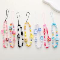 Mobile Phone Lanyard Charm Phone Straps Cell Phone Chains Jewelry Resin Keychain Hanging Cord for Samsung iPhone Huawei Xiaomi