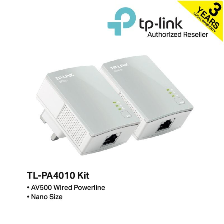 TPLink TLPA4010KIT AV500 Nano Powerline Adapter Starter Kit Lazada