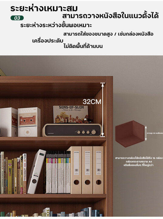 ตู้หนังสือ-ชั้นวางหนังสือได้หลาชั้น-ชั้นวางของ-ชั้นวางของได้หลายชั้น-ชั้นเก็บของ