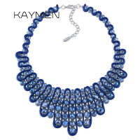 2019 New Arrival Crystal Fashion Necklace by Handmade for Women Girls Statement Chokers Necklace Pendant Jewelry 6 Colors 1602