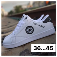 รองเท้าผ้าใบCONVERSE รองเท้าหนัง รับประกันสินค้าตรงปก 100% SIZE.36-45 *ควร+เพิ่ม 1 size* รองเท้าผ้าใบ รองเท้าแฟชั่น รองเท้าลำลอง *มีพร้อมส่ง