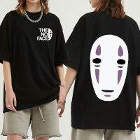 90s Anime Spirited Away No Face Man Graphic Print T-shirt Men Summer Fashion Harajuku Casual Oversized T Shirts Streetwear