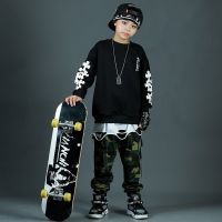 [COD] Korean camouflage boys autumn clothes childrens suit cool and handsome 2023 spring new big hip-hop