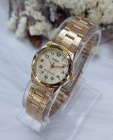 นาฬิกา Casio รุ่น LTP-V001G-9B นาฬิกาข้อมือผู้หญิงสายสเตนเลส สีทอง - ของแท้ 100% รับประกันสินค้า 1 ปีเต็ม