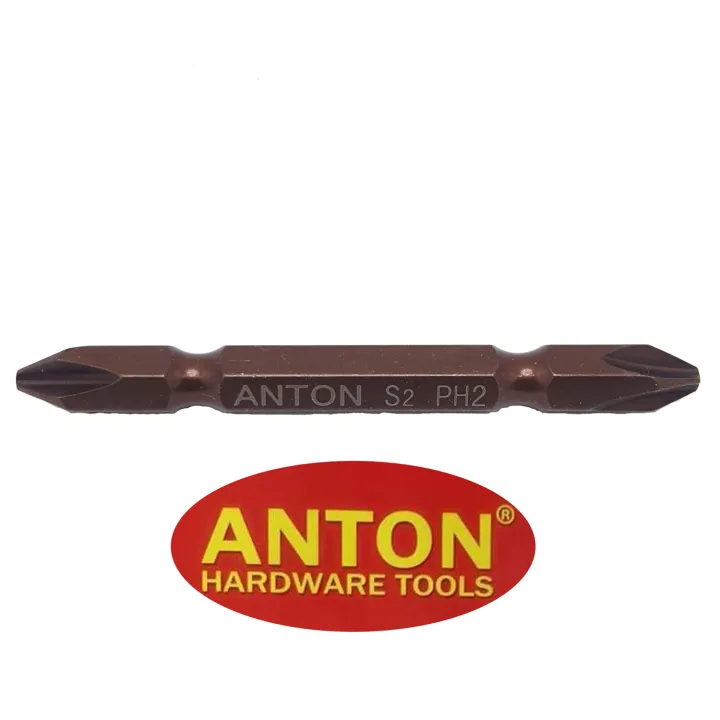 anton-ชุดดอกไขควงแฉก-เหล็ก-ph2-s2-10ดอก-ชุด