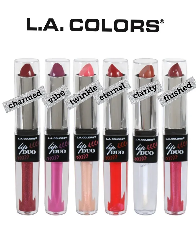 L.A. Colors Lipstick Lip Gloss Duo Charmed -Nip