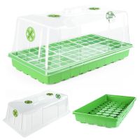 6/12 Hole Seedling Box With Adjustable Ventilation Cover Seed Planting Box Horticultural Hydroponic System Tray Nursery Potted