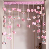 Kawaii Anime Hello Kitty Melody Kuromi Plush Toy Doll Curtain Velcro Bedroom Living Room Door Curtain Pendant Decor Christmas