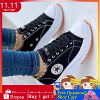 COD DSFGRTUTYIII COD Ready Stock High Top Canvas Shoe Women Korean Style Plus Size 25-43 Summer Student Running Sports Sneaker