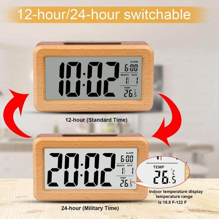 wooden-large-led-digital-alarm-clock-smart-sensor-night-light-with-snooze-date-temperature-12-24hr-switchable