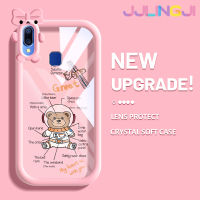 Jjlingji เคสสำหรับ VIVO Y95 Y91 Y91i การ์ตูนน่ารักนาซ่านักบินอวกาศหมีลวดลายเคสกันกระแทกซิลิโคนนิ่มหนาทนทานต่อการหล่นและเคสโทรศัพท์แบบใสทนทานต่อการสึกหรอ