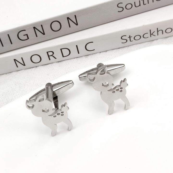 stainless-steel-men-39-s-french-shirt-cufflinks-personalized-sika-deer-shaped-suit-sleeve-cufflinks-fashion-jewelry-gifts-wholesale