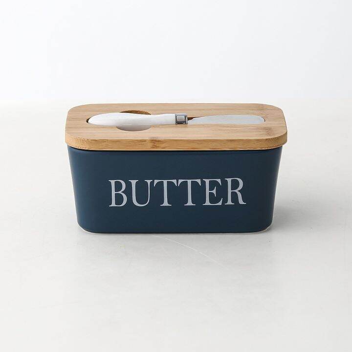 HOMESS Butter Box Container With Cutting Nordic Butter Box Ceramic